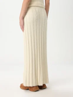 Gonna in maglia a coste Khaite di seta e cashmere