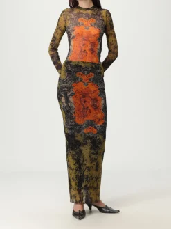 Gonna Jean Paul Gaultier in jersey con stampa grafica