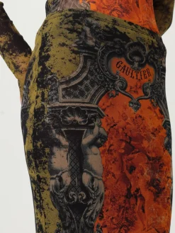 Gonna Jean Paul Gaultier in jersey con stampa grafica