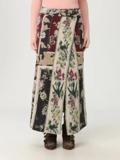 Gonna lunga a portafoglio in jacquard floreale Antonio Marras