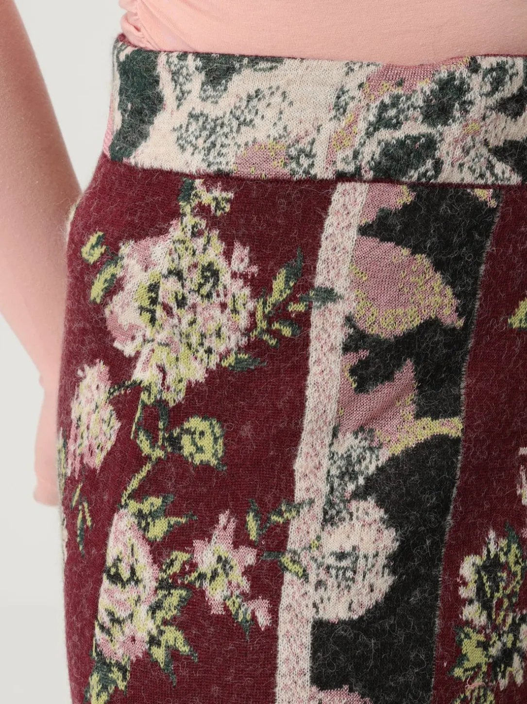 Gonna lunga a portafoglio in jacquard floreale Antonio Marras