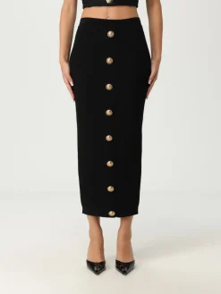 Gonna midi Balmain in maglia