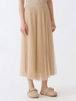 Gonna midi Fabiana Filippi in crêpe plissettato
