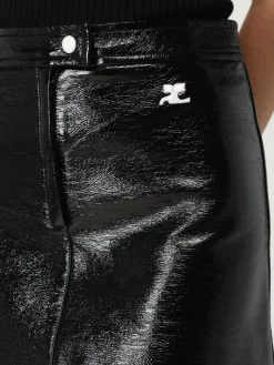 Gonna mini Courrèges in vernice