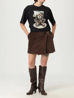 Gonna mini in velluto a righe Moschino Couture