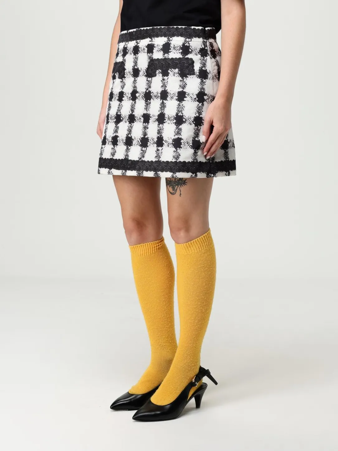 Gonna mini Moschino Couture in tessuto stampato