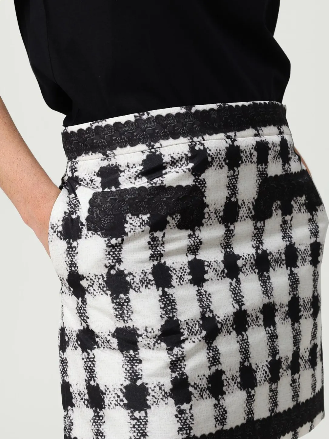 Gonna mini Moschino Couture in tessuto stampato