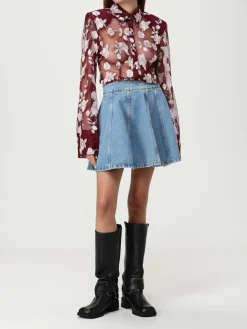 Gonna mini Rotate in denim di cotone