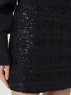 Gonna mini Rotate in tweed con paillettes