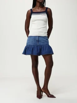 Gonna mini Valentino in denim di cotone