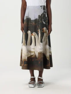 Gonna Moschino Couture in cotone con stampa grafica