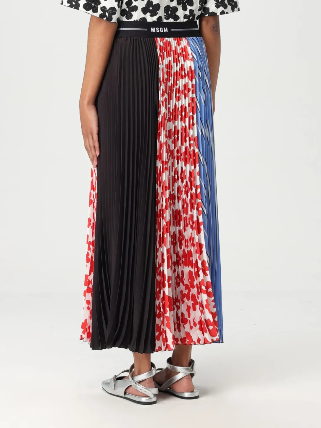 Gonna MSGM in crêpe stampato