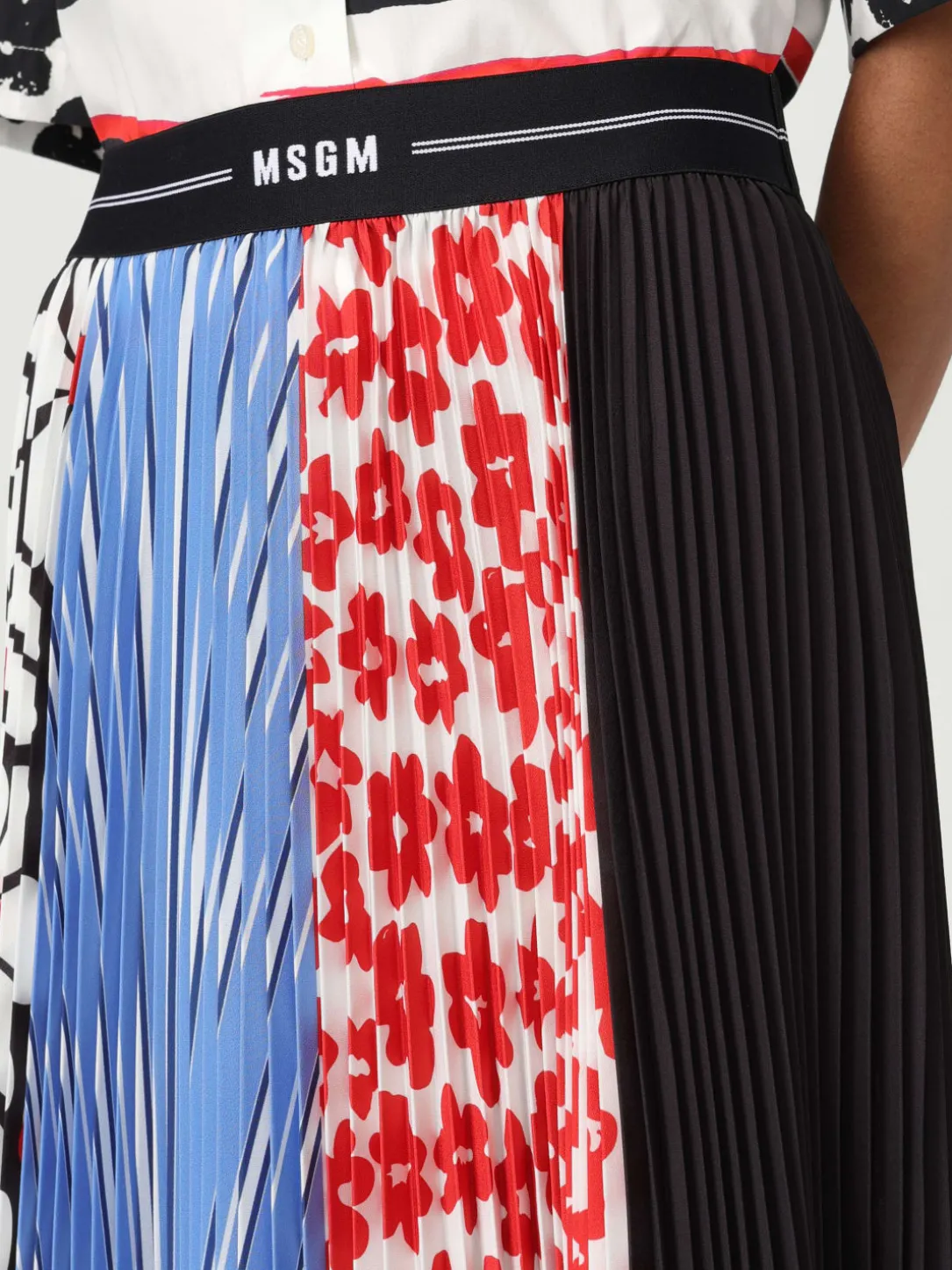 Gonna MSGM in crêpe stampato