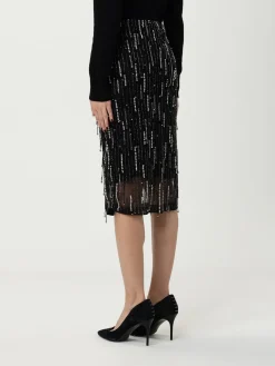 Gonna Pinko in jersey con strass