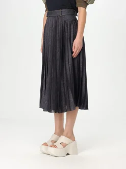 Gonna plissettata in denim Sacai