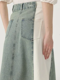 Gonna Sea Ny in denim di cotone