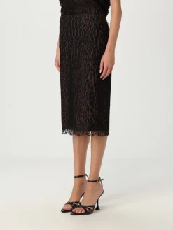 Gonna Tom Ford in misto viscosa animalier