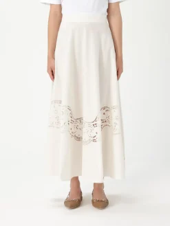 Gonna Twinset in cotone con ricami