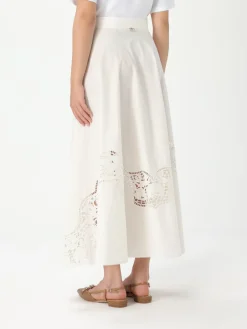 Gonna Twinset in cotone con ricami