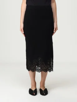 Gonna Twinset in maglia e pizzo