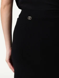 Gonna Twinset in maglia e pizzo