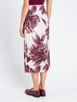 Gonna Twinset in viscosa con stampa floreale