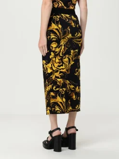 Gonna Versace Jeans Couture in maglia con stampa Baroque