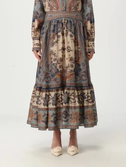 Gonna Zimmermann in seta con stampa floreale