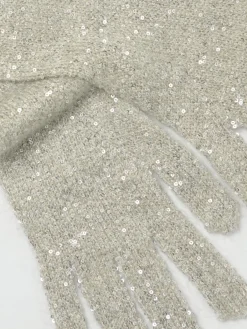 Guanti in lana con paillettes Brunello Cucinelli