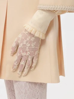 Guanti Valentino Garavani in pizzo con ricamo floreale