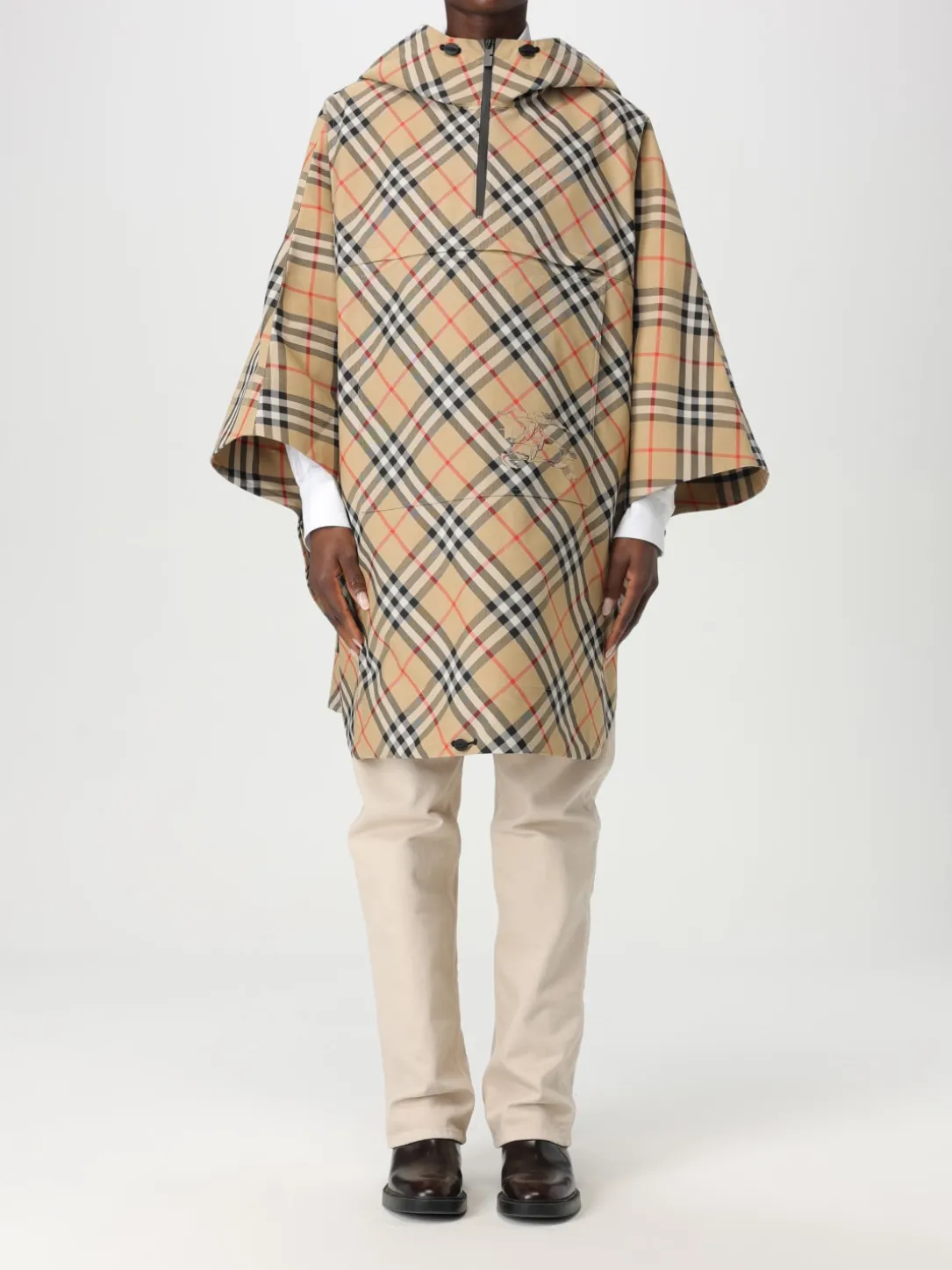 Impermeabile Burberry in nylon con stampa Vintage Check