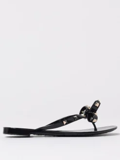 Infradito Rockstud Valentino Garavani in gomma con fiocco