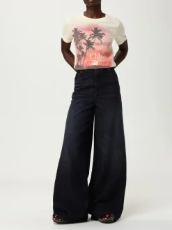 Jeans a zampa Chloé in denim