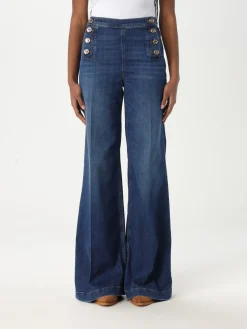 Jeans a zampa Twinset in denim