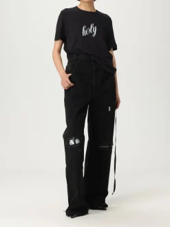 Jeans Ann Demeulemeester in denim distressed