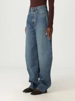 Jeans baggy AlaÏa in denim