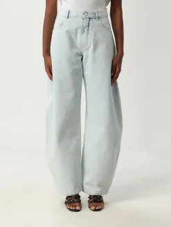 Jeans baggy AlaÏa in denim di cotone