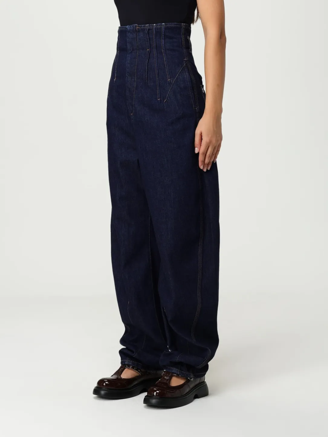 Jeans baggy Sportmax in denim di cotone