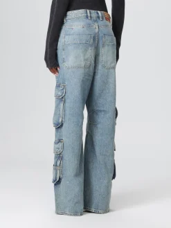Jeans cargo Diesel in denim di misto cotone