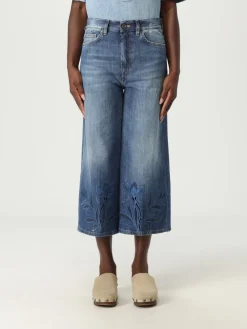 Jeans crop con ricami Pt Torino