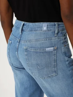 Jeans cropped 7 For All Mankind in denim