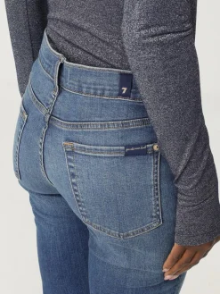 Jeans cropped 7 For All Mankind in denim