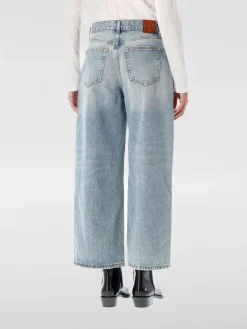 Jeans cropped Anine Bing in denim di cotone rigenerato