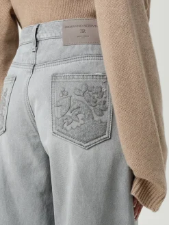 Jeans Ermanno Scervino in denim con ricami