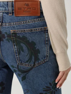 Jeans Etro in denim con motivo Paisley