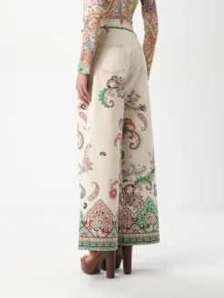 Jeans Etro in denim con stampa Paisley