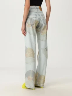 Jeans Fiorucci in denim con logo