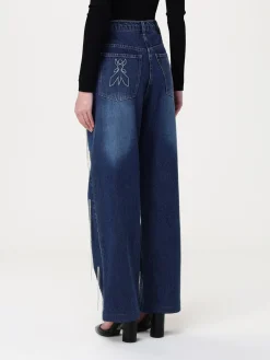Jeans Patrizia Pepe in denim con strass applicati