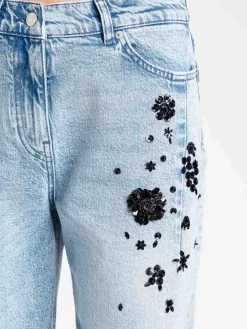 Jeans Twinset Actitude in denim con ricami