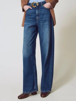 Jeans Twinset in denim di cotone
